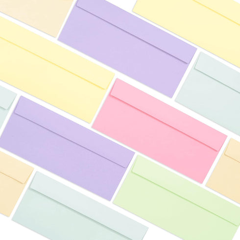 Business Envelopes, 120-Pack #10 Envelopes, 4 1/8 x 9 1/2 Inches, 6 Pastel Colors