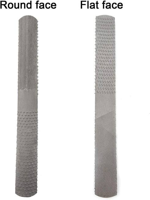 Honbay 1PCS Half Round Wood Rasp File, Carbon Hand File in Black Storage Bag for Polishing
