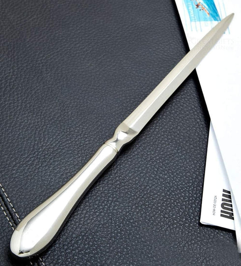 BANCHELLE Letter Opener Envelope Slitter - Zinc Alloy with Black Box, Silver, 1 Piece