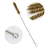 Brass Wire Bristles Brush Cleaning Set for Tube, Bottle, Pipe, Welding Slag and Rust Removal Tool, 5 Pieces