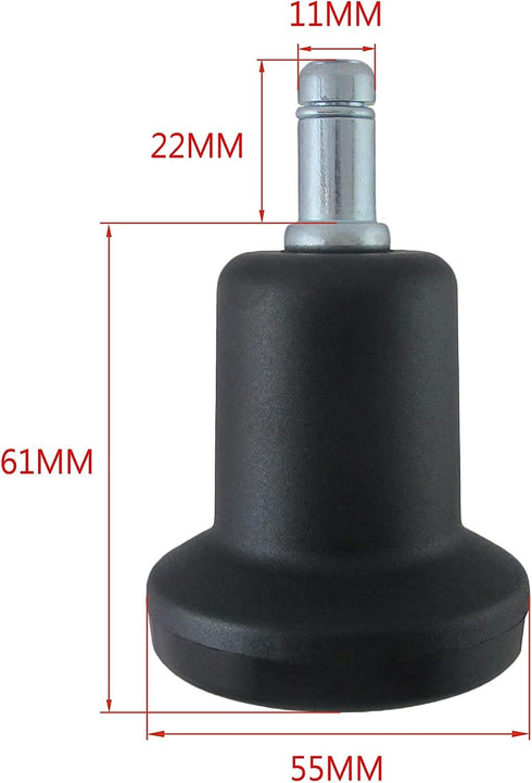 Ivank 10pcs 6cm Chair Glides to Replace Casters, Height Office Chairs Stationery Office Replacement Chair Without