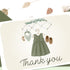50 Pack 50 Sage Green Baby Shower Thank You Cards with Envelopes for Guests, Thank You Cards Bulk Blank Inside