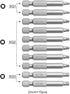 Assorted 10 Pieces Screwdriver Bits, 2 In. Square #1, #2, #3, S2 Steel
