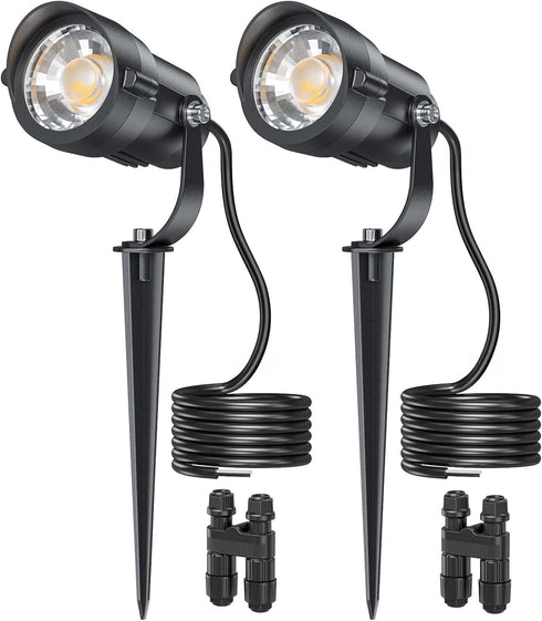 HIBOITEC Spotlights Low Voltage Landscape Lighting with Connectors 600LM 2900K Landscape Lights