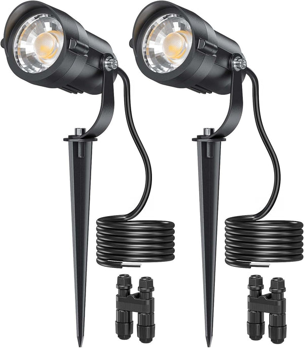 HIBOITEC Spotlights Low Voltage Landscape Lighting with Connectors 600LM 2900K Landscape Lights