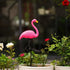 Waterproof Solar Flamingo Garden Light, Durable Blow Molded Flamingo Shape with Removable Ground Plug