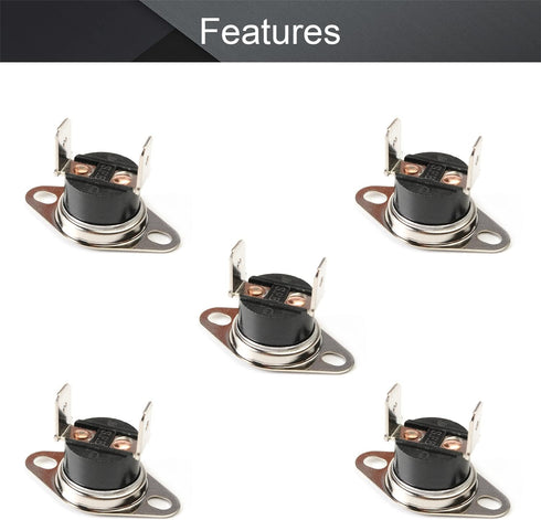 Fielect 5Pcs KSD301 Thermostat 145°C/293°F Normally Closed Snap Disc Limit Control Switch for Microwave