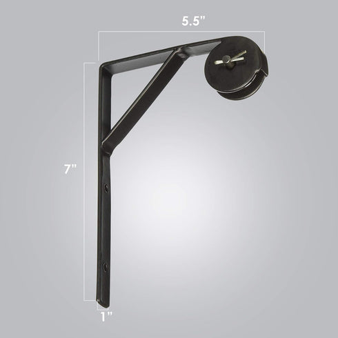 1" Newhouse Lighting Wall Mount Pulley for Pendant Lamps, Black