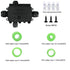SZFUDIGO PA66 IP68 4 4 Sets Black Nylon Way B Waterproof Junction Box, Includes of Waterproof Rubber Plugs, Suitable