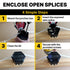 Rack-A-Tiers Open Splice Junction Box, One-Piece Splice Box for Electrical Junctions