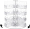 Qunclay Acrylic Business Card Holder, Multi Slot Card Organizer, Plastic Rotating Business Card Holders Clear (24