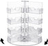 Qunclay Acrylic Business Card Holder, Multi Slot Card Organizer, Plastic Rotating Business Card Holders Clear (24