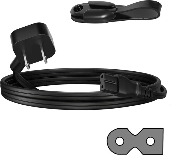 Elecan 45 Degree Flat Plug Replacement Vizio LED TV Power Cord 2 Ft,