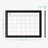 Navaris Framed Calendar Whiteboard for Wall, 18" x 24" Magnetic Dry Erase Monthly Planner, White Board with Frame,