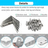 8 Pack 2 Inch 90 L Bracket Corner Braces Stainless Steel Heavy Duty Shelf Bracket for Wood Shelves, Wall Hanging