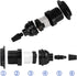 E26/ E27 E26 200 Bulbs (8PACK) Black Light Sockets, Retro Edison Lamp Holder with Medium Screw, Heat Resistant Standard