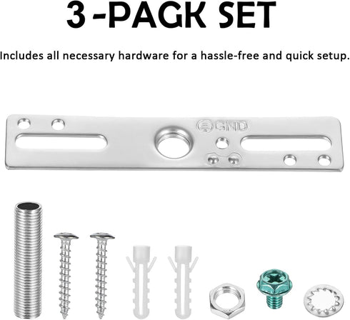 Skrfren 3 Pack 4 Inch Set Ceiling Light Fixture Mounting Bracket Kit, Light Crossbar Mounting Bracket Universal Lamp