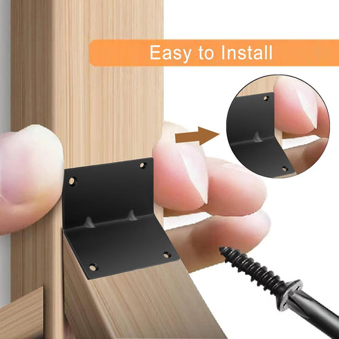 8 2.76 Inch 2.76" 1.57" 1.57" 90 3 mm PCS Iron L Right Angle Bracket with Screws, x x Metal Joint Bracket Degree Corner