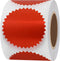 Hybsk 300pcs Bright Red Notary Seals, 2 Inch Embossing Stickers, Certificate Sealing Labels with Serrated Edge