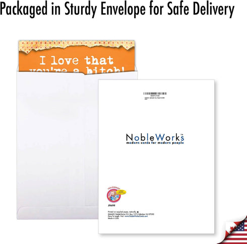 NobleWorks - 1 Jumbo Funny Birthday Card (8.5 x 11 Inch), Cartoon Joke, Humor Bday Card with Envelope
