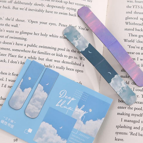 Magnetic Bookmarks, 12 Pieces Magnet Page Markers for Students Teachers, Fun Book Marks for Reading