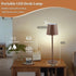 HPUFKOT Lamp,3-Color Portable Metal Desk Touch Control, Rechargeable Battery - Ideal Bedside Lamp for Bedroom