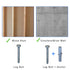 Drywall Anchors for TV Mount - Lag Bolt Kit with Concrete Wall Anchors M8 Lag Bolts