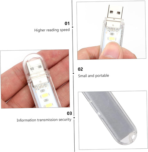 3 Pcs USB Rechargeable LED Night Lights Portable Table Lamps with White LEDs Creative Small Desk Lamps for Bedroom
