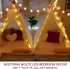 20' 30 3" Bright Zeal Long LED Lanterns String Lights Battery Powered - Indoor Outdoor White Silk-Like Cloth Round LED
