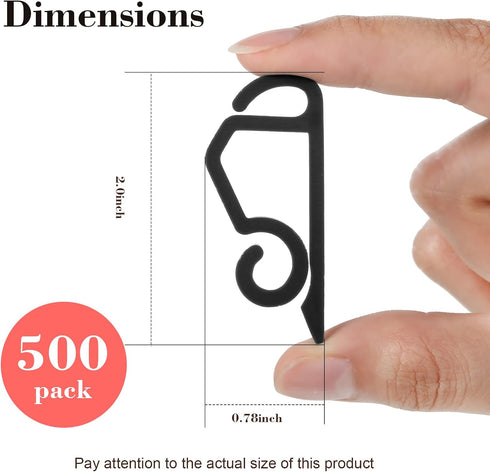500 Marsui Pieces Christmas Light Clips Outdoor Gutter Hooks Plastic Seasonal Weatherproof Clips Holiday Fence Hooks