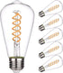 6 Pack ST19 LED Edison Bulbs, 6W (60W Equivalent), Soft White 2700K, Dimmable Vintage Filament Clear Glass
