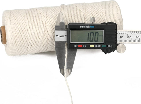 G2PLUS White String,1MM White Cotton String,656Feet Cooking Twine String,Bakers Twine for Cooking,Food Safe Cotton Kitchen String Butchers Twine for Tying Meat,Roasting,Sauage,Turkey(Off-White) by G2PLUS