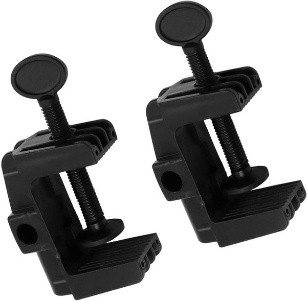 2 Pcs Desk Clamp Work Light Mounting Bracket, Heavy-duty Plastic Table Mounting Clamp for Desk Lamp, Tablet Holder