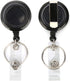 YOUOWO 2 Pack Lanyard with ID Badge Holder, Retractable Lanyard Black with Card Holders, Waterproof