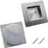 2 Pack 70 x 70MM / 2.76 x 2.76 Inch Recessed Flush Pulls, Stainless Steel Square Recessed Invisible Flat Finger Pull, Sliding Door Handles for Closet Door, Pocket Door, Kitchen Cupboard by Coufce
