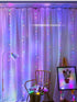 Generic 100 LED Colorful Curtain Light for Party/Wedding/Festival/Christmas,Window Blinking String Light for Bedroom/Living