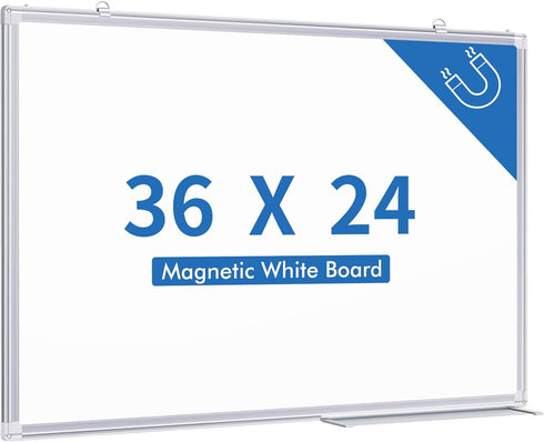 TRIPOLLO Whiteboard Dry Erase Board, 36 x 24 inches, Magnetic, Aluminum Frame, Hanging Marker Board