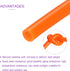 DMiotech 5/32" ID 1/4" OD Orange Silicone Tube, 3.3 Feet Industrial Silicone Tubing for Water Air Pump
