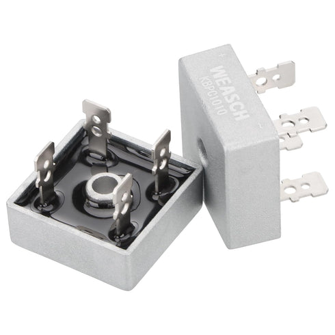 2Pcs Bridge Rectifier Diode, KBPC1010, AC to DC, 1000V 10A Full Wave Single Phase Bridge Rectifier (2)