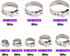 Swpeet 120Pcs 304 Stainless Steel Single Ear Hose Clamps, 8 Sizes Crimp Hose Clamp Assortment Kit for Automotive
