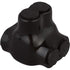 Morris Products 97117 Black Insulated Dual Entry Splice, 2 Set Screws, 3/0-6 Wire Range, 1-Pack