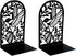 NDEMl Hummingbird Black Silhouette bookend, Creative Metal Hollow Bookstand, Bookshelf Folder for Desktop Study Storage