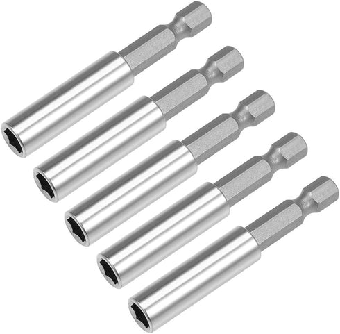 uxcell 5 Pcs Magnetic Bit Holder Extension, 1/4 Inch Hex Shank by 2.36 Inch, Quick Release Screwdriver Drill Tool