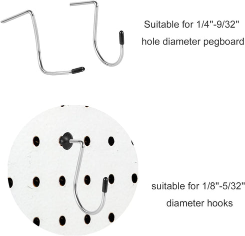 120pcs Pegboard Hook Locks, Fit for 1/4 Inch Peg Board, Tool Organizer Peg Locks for Hanging Hooks