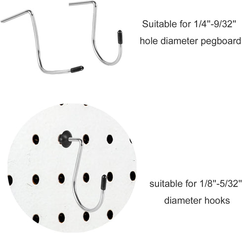180pcs Pegboard Hook Locks for 1/4 Inch Pegboard Hook Accessories - Security Locks to Stop Hooks from Falling Off