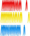 120 Count Plastic Tweezers, Yellow Blue and Red Disposable Forceps for Medical, Crafts, Lab, School