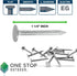 (500 Pack) 1-1/4-Inch Galvanized Roofing Nails - Professional Grade for Fastening Roofing Felt and Insulation