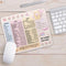 Thickened Waterproof Mouse Pad with Shortcut Keys Pattern, Quick Key Super Large Anti-Slip Keyboard Pad for Office
