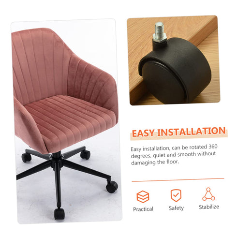 4pcs M8 DOITOOL Swivel Casters Swivel Accent Chair Office Chair Casters Office Chair Rug Wheels Rugs for Casters