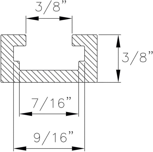 71609-P4V 3" 4 Sets, POWERTEC T-Track Intersection Kit with Predrilled Mounting Holes, For Universal T track, T Track